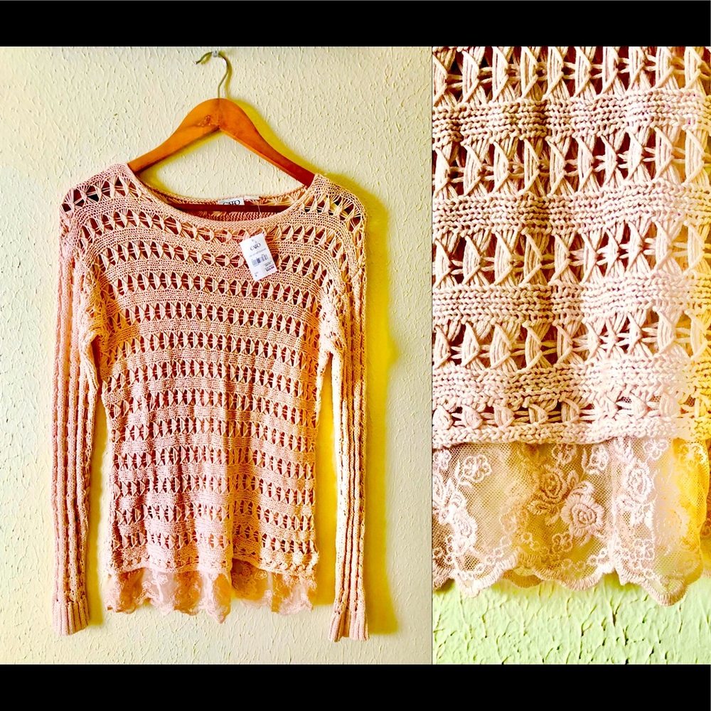 CATO crotchet blouse